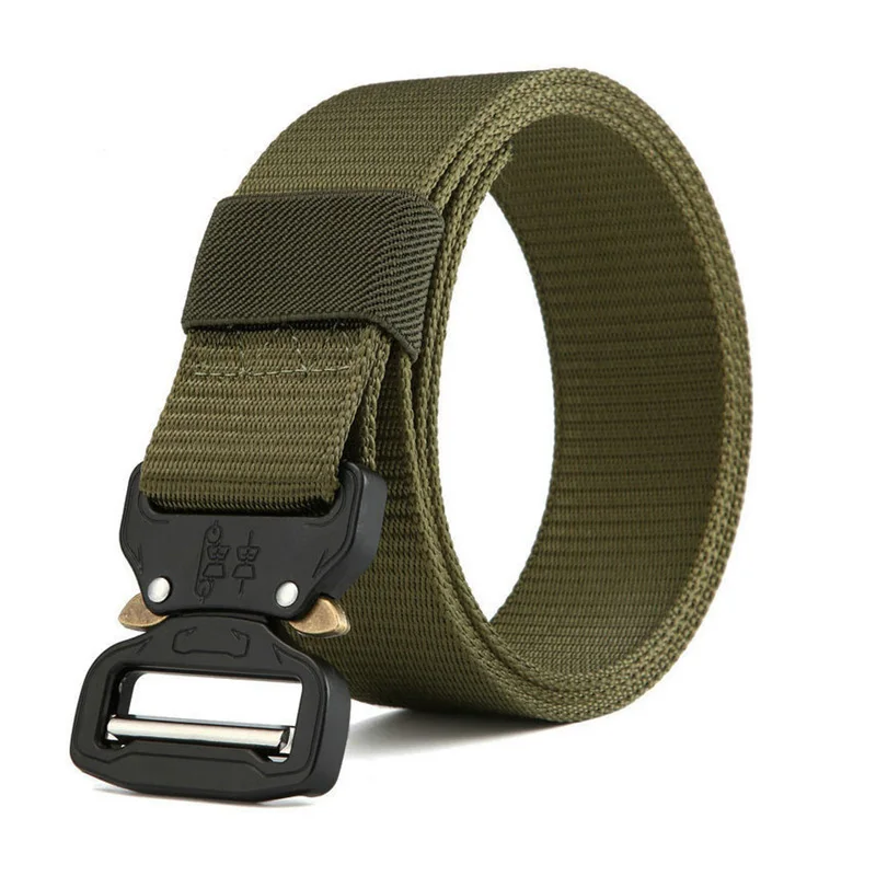 Army green 2 Нейлоновый ремень medyla, армейский тактический ремень, мужской военный ремень SWAT, военные ремни, для спорта на открытом воздухе, пояс для выживания в чрезвычайных ситуациях, мужской повседневный ремень - Цвет: Army green 2