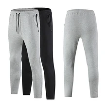 Брюки для бега, для мужчин, для спортзала, с карманами на молнии, для спортивных тренировок, длинные штаны, эластичные, дышащие, леггинсы, для футбола, тренировок, пробежек