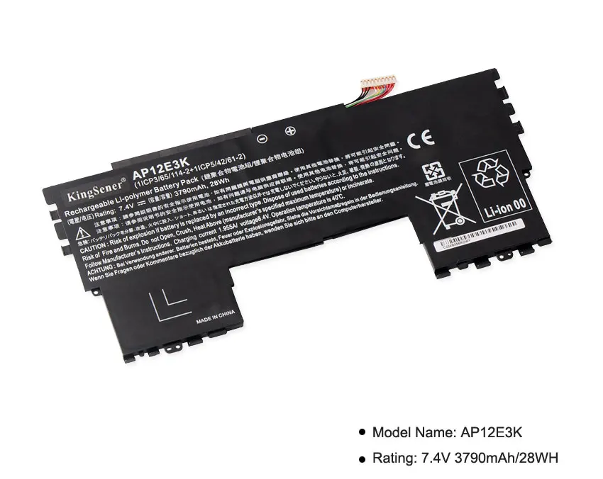 KingSener-AP12E3K Bateria de laptop para Acer Aspire,