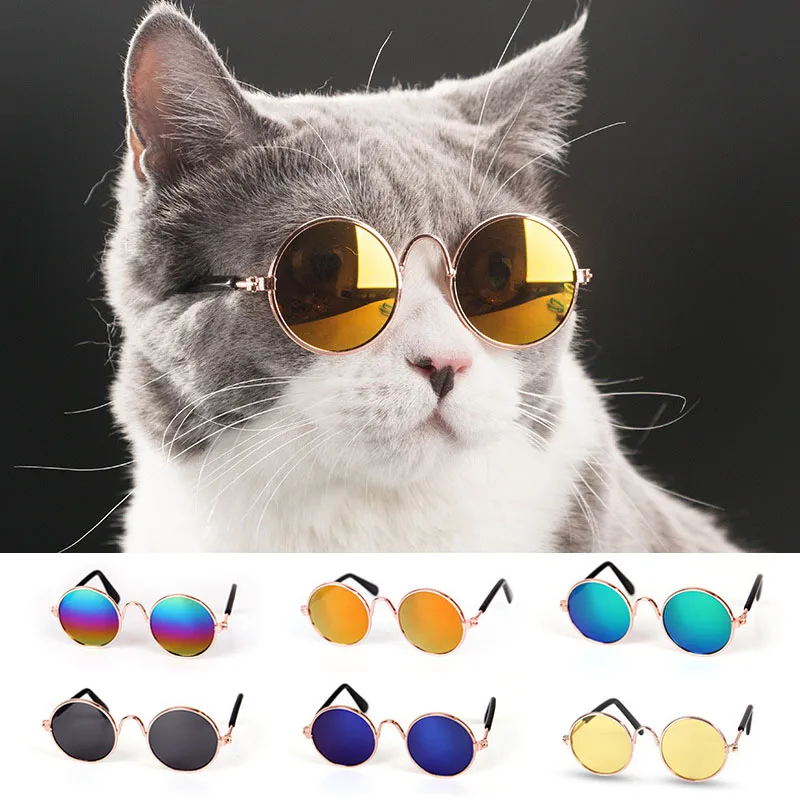 1pc gatos y mascotas adorables gafas pequeñas gafas de perro productos para mascotas perrito ojo de gato ropa de perro gafas de sol fotos accesorios para mascotas