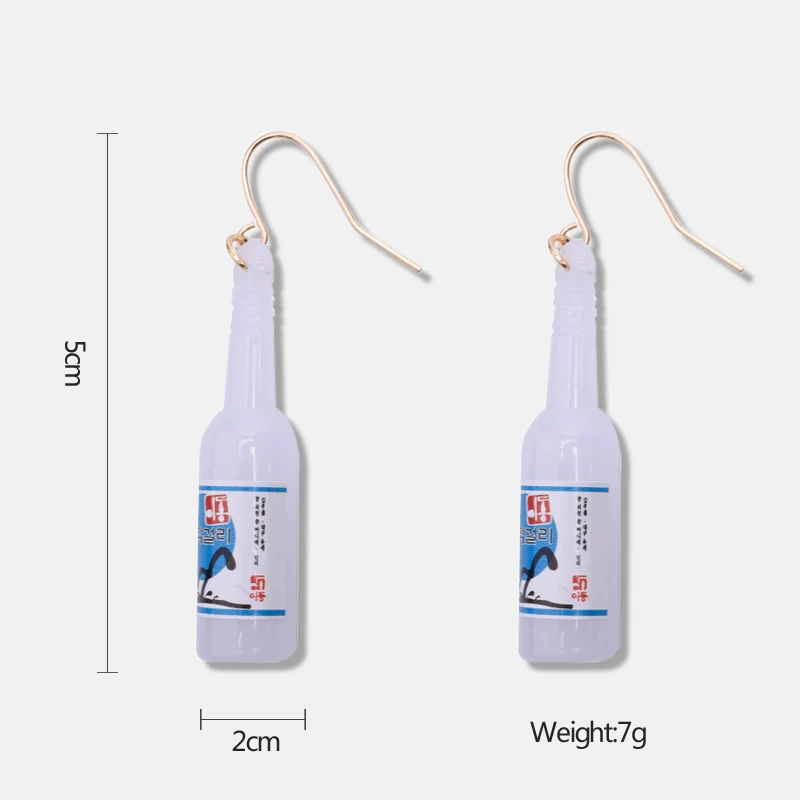 Мода напиток бутылочное пиво серьги из полимеров женские Эффектные серьги ручной работы мульти-стиль забавные женские украшения, серьги Подарки