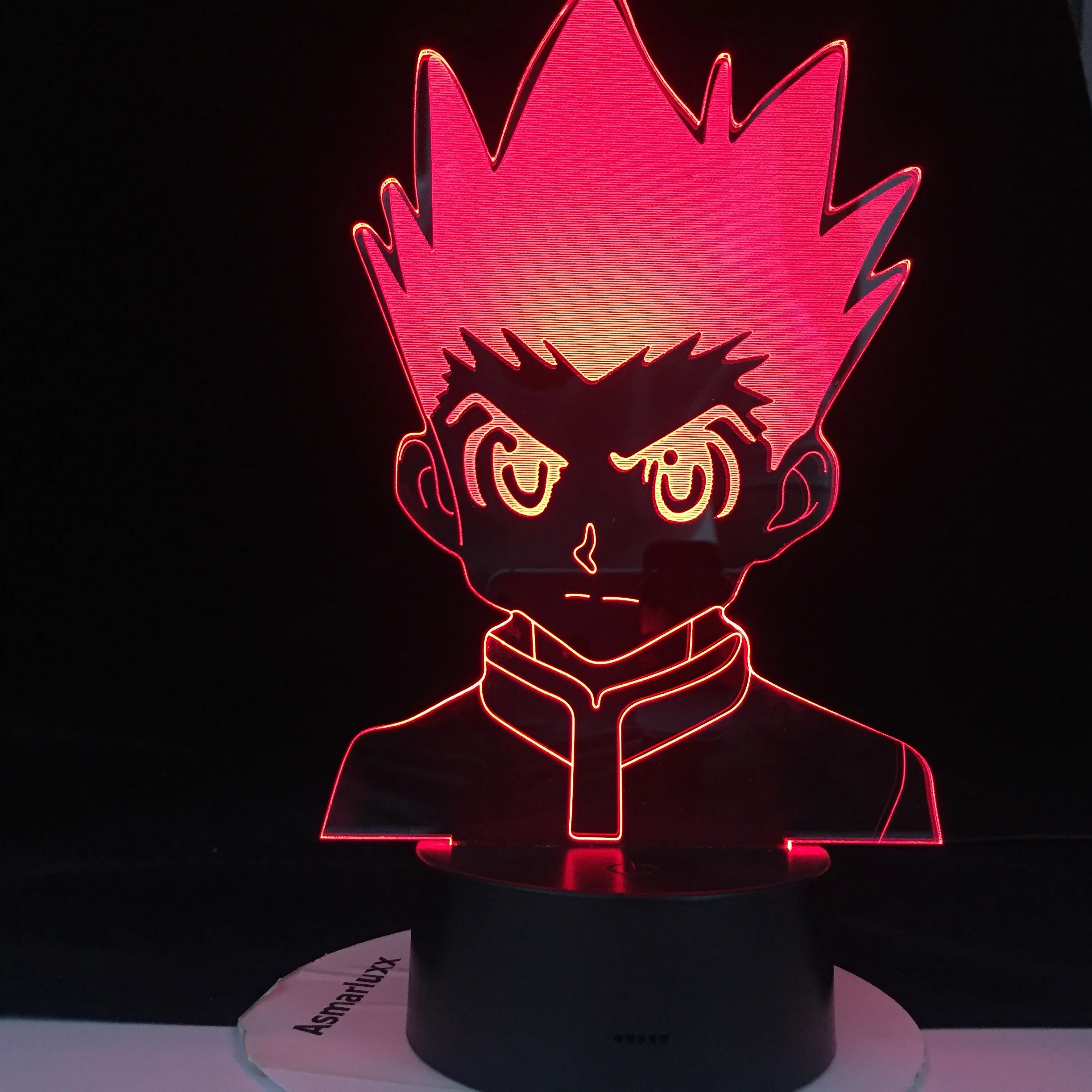 Illumi Zoldyck Figure Acrylic Led Night Light 3d Lamp Anime Hunter X Bedroom Decor for Kid Child Birthday Gift | Лампы и освещение