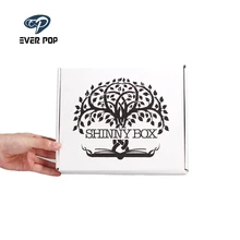 100 шт./лот печать гофрированная картонная коробка Пользовательский логотип упаковка повторно используемая коробка складная почтовая отправка коробка