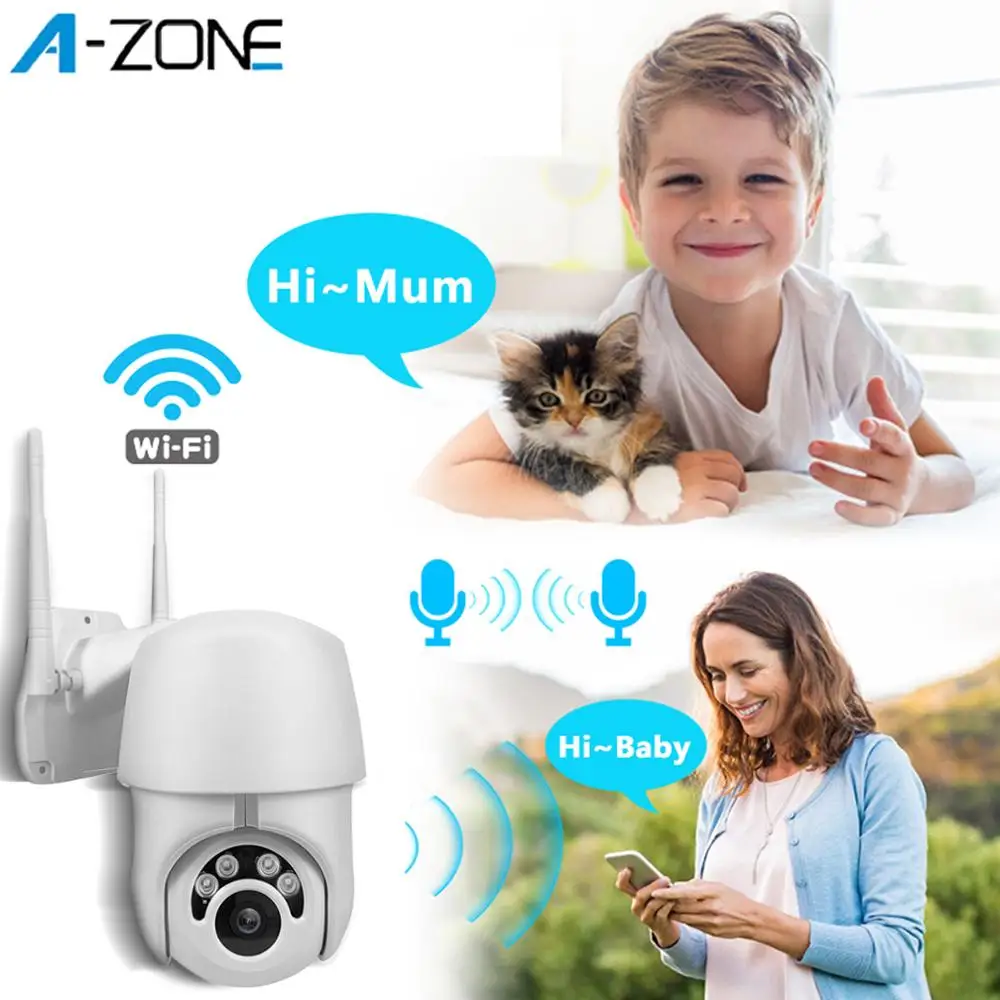 A-ZONE скорость Купол CCTV открытый Wifi IP PTZ 360 камера водонепроницаемый авто слежение ИК Ночное Видение 1080P Сеть Surveilance камера