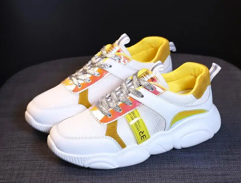 

spring summer new women schoolgirl fashion color lace-up mesh Bear sport casual shoes loafers chunky sneakers