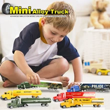 Мульти-Стили мини-раздвижной сплав модель автомобиля литья под давлением Разобранная модель контейнера масляный грузовик детские развивающие игрушки подарок на день рождения