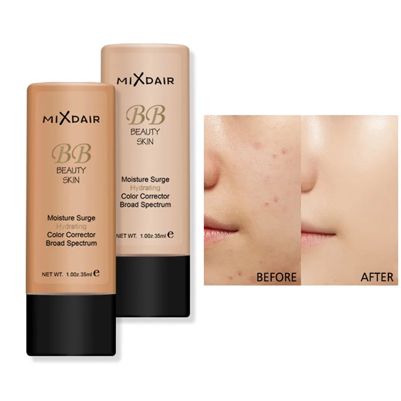 

MIXDAIR 35ml Liquid Foundation Cream Women Make Up Cosmetics Base Full Coverage Foundation Whitening Oil Control Face Concealer