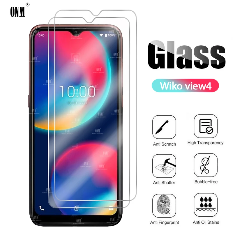 2Pcs Wiko view 4 Tempered Glass For Wiko view 4 Lite Screen Protector For Wiko view 4 Lite Protective Glass Film afbeelding
