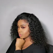 Pelucas de cabello humano con frente de encaje para mujer, ONDA DE AGUA 360, peluca frontal de encaje, pelucas de cabello brasileño, peluca ondulada de agua, peluca de cabello humano rizado