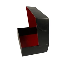 Изготовленная на заказ черная и красная упаковка гофрированная бумага картонная почтовая подписка коробка доставки