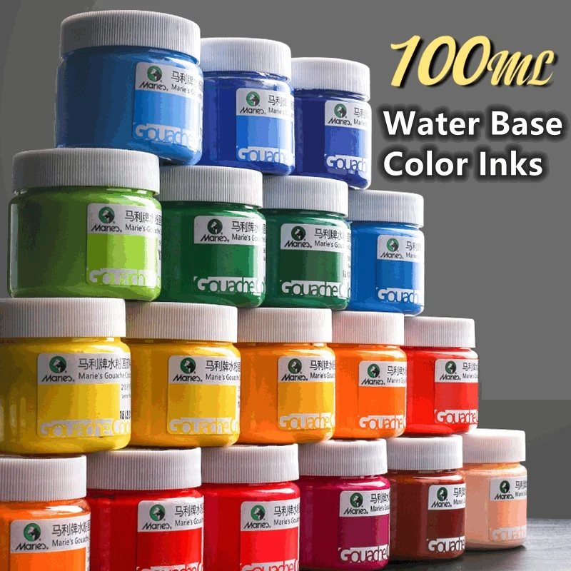 Discreet Uitrusting Doe een poging 100Ml Acryl Waterbasis Kleur Inkt Voor Textiel Zeefdruk Stencil Kleding/ Karton/Stof/Papier pigment Diy Verf Tool|Gereedschapsdelen| - AliExpress