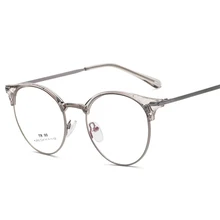 TR90 очки Рамка искусство круглые очки Ретро рамка большая оправа плоские очки могут быть оснащены близорукостью