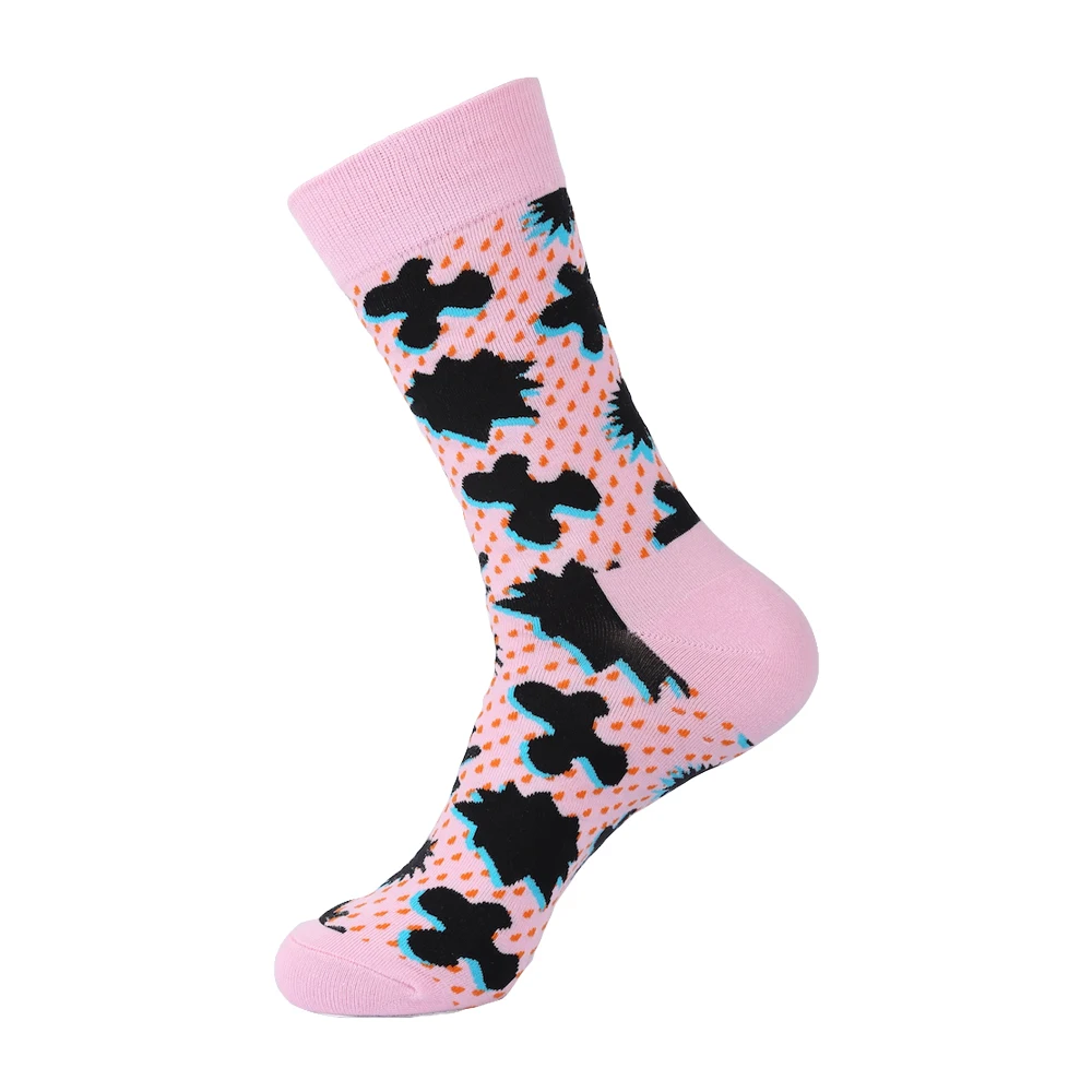 VPM новые осенние и зимние цветные хлопковые мужские длинные носки Harajuku Хип Хоп смешной череп классные носки для платья Свадебный Рождественский подарок - Цвет: B411