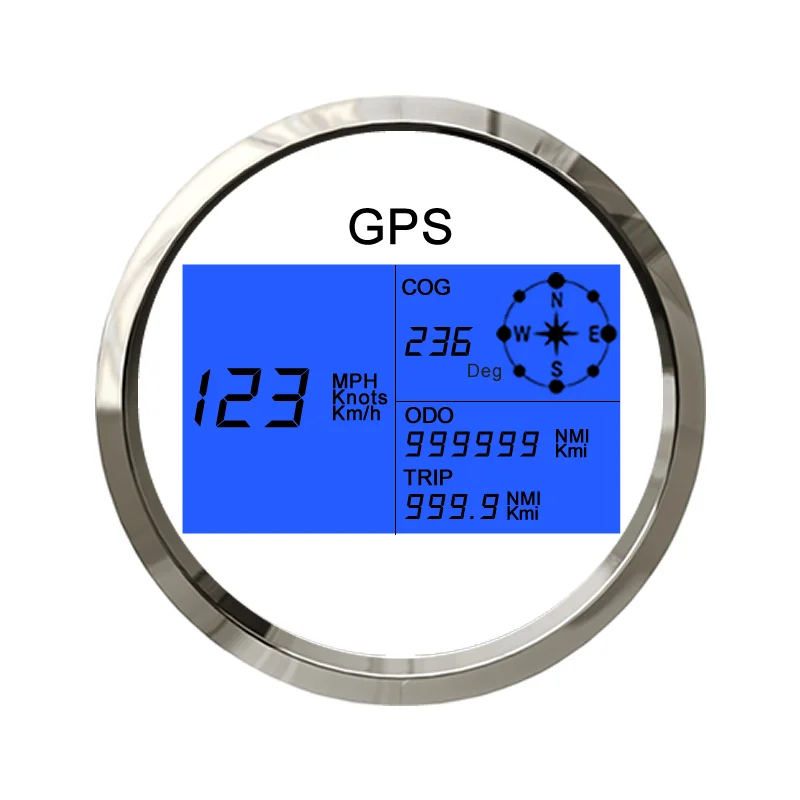 GPS 속도계, 나침반 디지털 0 299 노트 해양 보트용