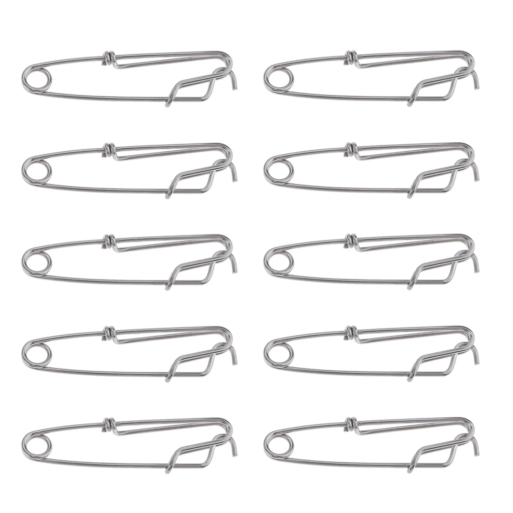 20 Pieces Strong Stainless Steel Long Line Longline Clips for Fishing Snapper Shark