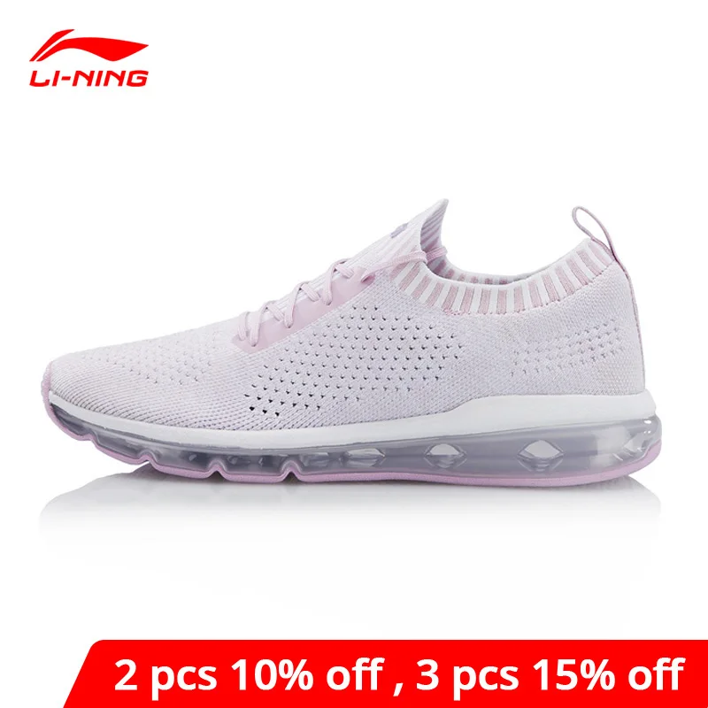 Li Ning/женская трикотажная обувь BUBBLE MAX для образа жизни Спортивная с подушками и