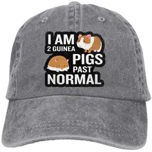 Бейсбольная кепка из окрашенной Джинсовой Ткани в стиле унисекс I Am Sea Pigs Past Normal