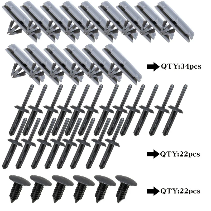 78pcs Plastic Expansion Rivets Car Fender Flare Retainer Clips Auto Bumper  Shield Mounting Kit For Jeep Wrangler Jk 2007-2018 - Auto Fastener & Clip -  AliExpress