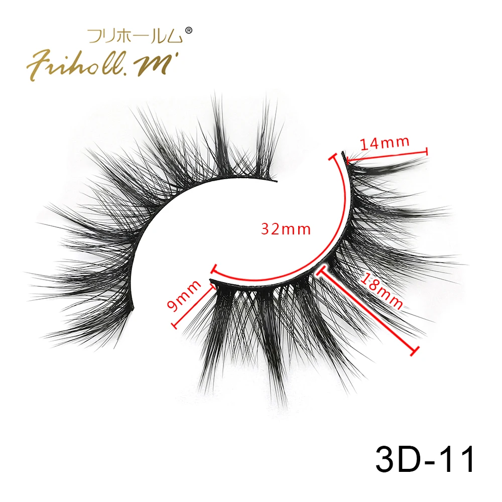 6 пар Friholl. m 3d искусственные норковые ресницы оптом синтетические полосы шелковые ресницы макияж натуральные накладные ресницы+ ресницы