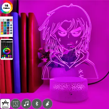 

3d Led 7 Colors Change Anime Scissor Seven Nightlight Fans Bedroom Decoration Holiday Birthday Gifts Clock Base Table Light