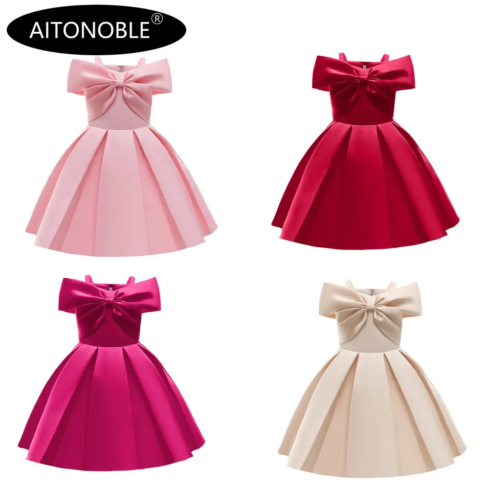 Aitonoble Summer New Costume Gilrs Dress Girl's Dress Princess KidsSkirt Cosplay For Girls With a Gift Bag