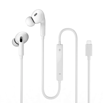 

Lightning Wired Earphone In-ear Earphones with microphone Wired Sport Music Stereo Earbuds Super Bass Hifi Headset for iPhone