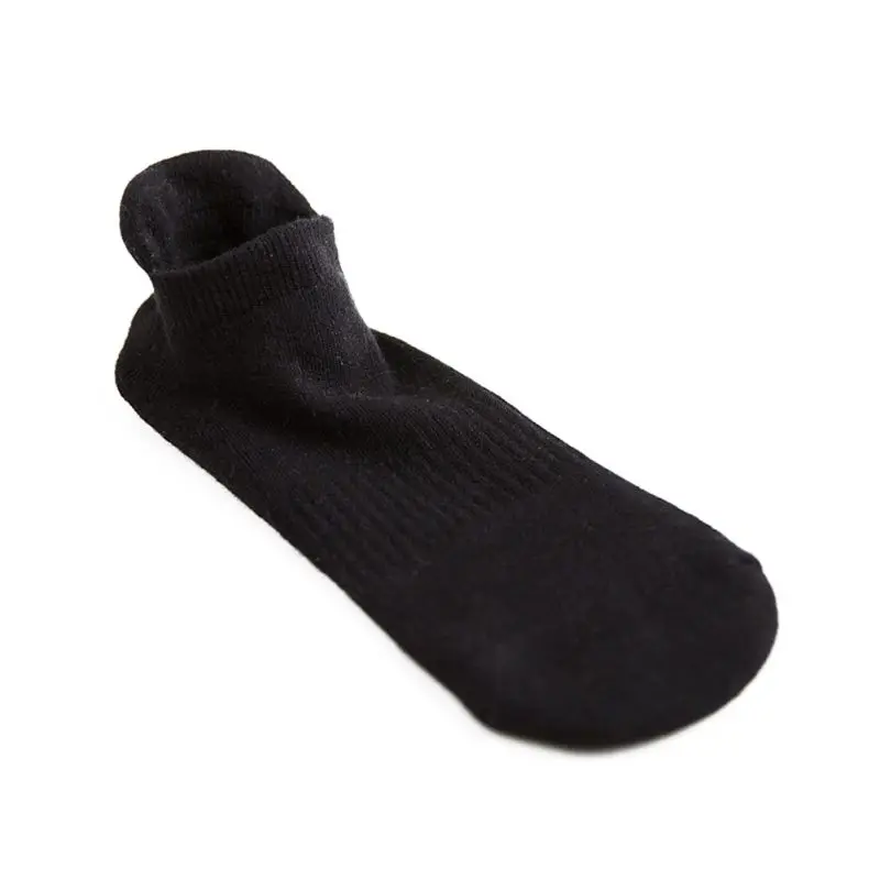Новинка, женские носки для йоги, высокое качество, дышащие, Нескользящие, спортивные носки, чёсаный хлопок, спандекс, чулочно-носочные изделия - Цвет: Black