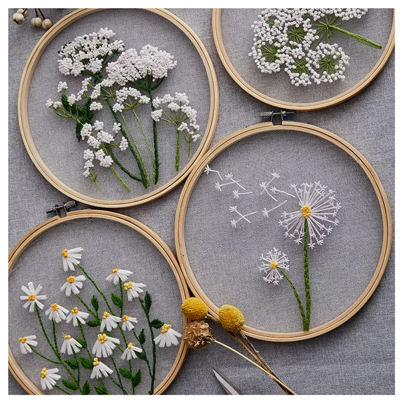 European Mesh Embroidery Diy Flowers Painting Full Needlework Cross