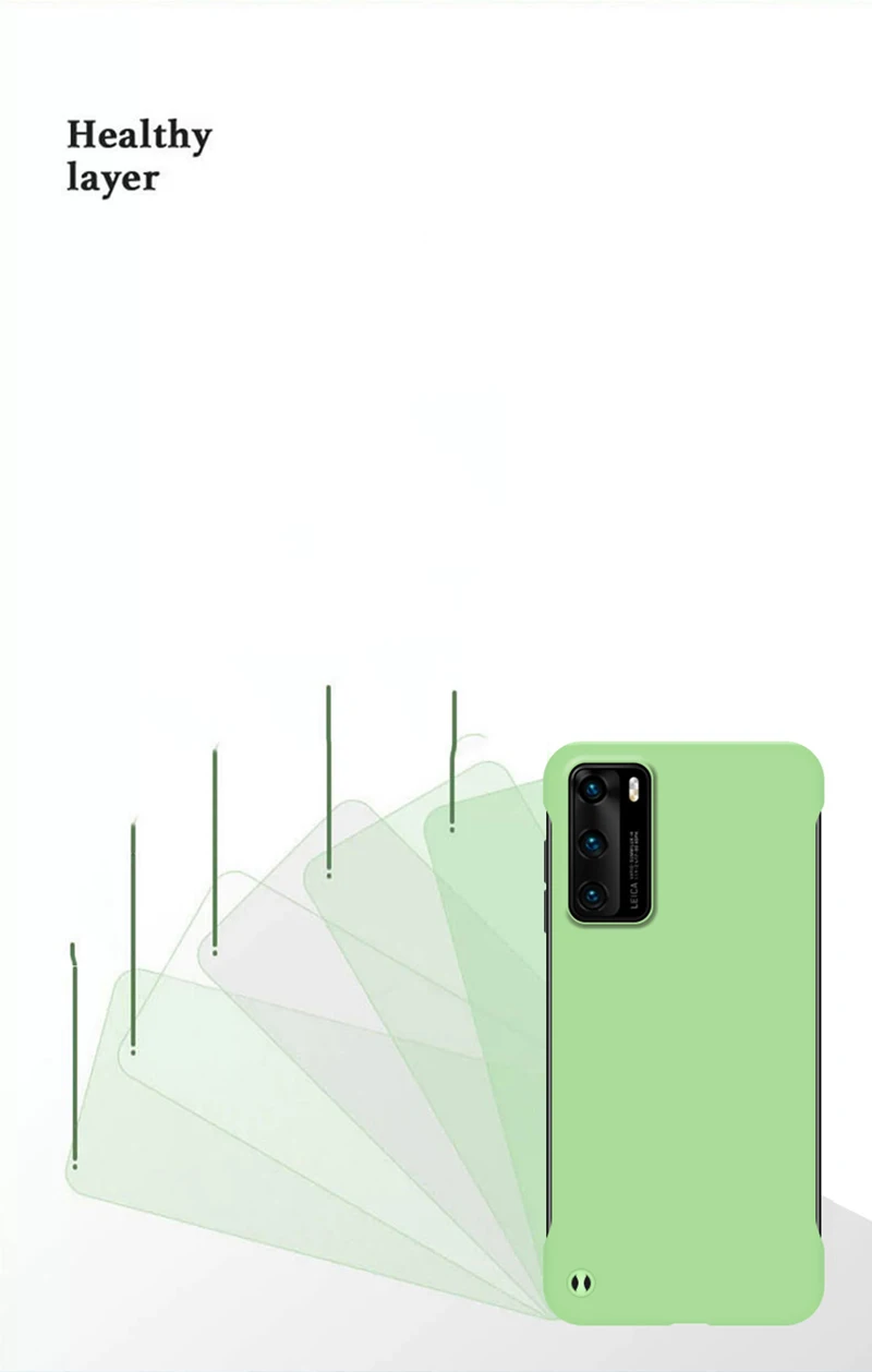 Fir Huawei P40 Pro P30 Lite P20 Pro Mate 40 Pro 30 Pro Plus Honor 20S 20 30S Pro Case Luxus Dënn Hard PC Frameless Case_voghion.com
