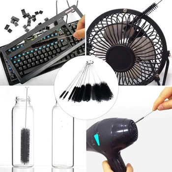 

10PC Soft Hair Nylon Brush Multi-Functional Tool Brush Spray Brush Fish Tank Pipe Cleaning Drink Straws Drainpipe Cleaning Brush