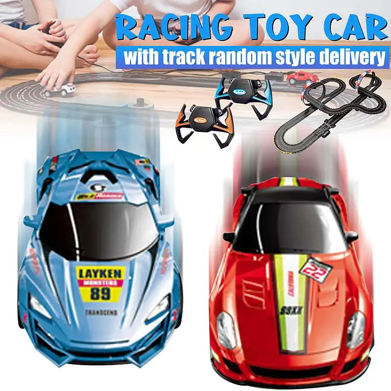 Electric Track Racing Toy Set Double Remote Control Car Children's Toys Loops Slot Cars Race Stunt 2 Controllers Children Gift