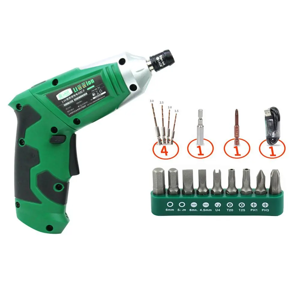 

18 in1 LAOA 3.6V Household Multifunctional Cordless Waterproof Rechargeable Lithium Battery Electric Drill Torque Screw Driver