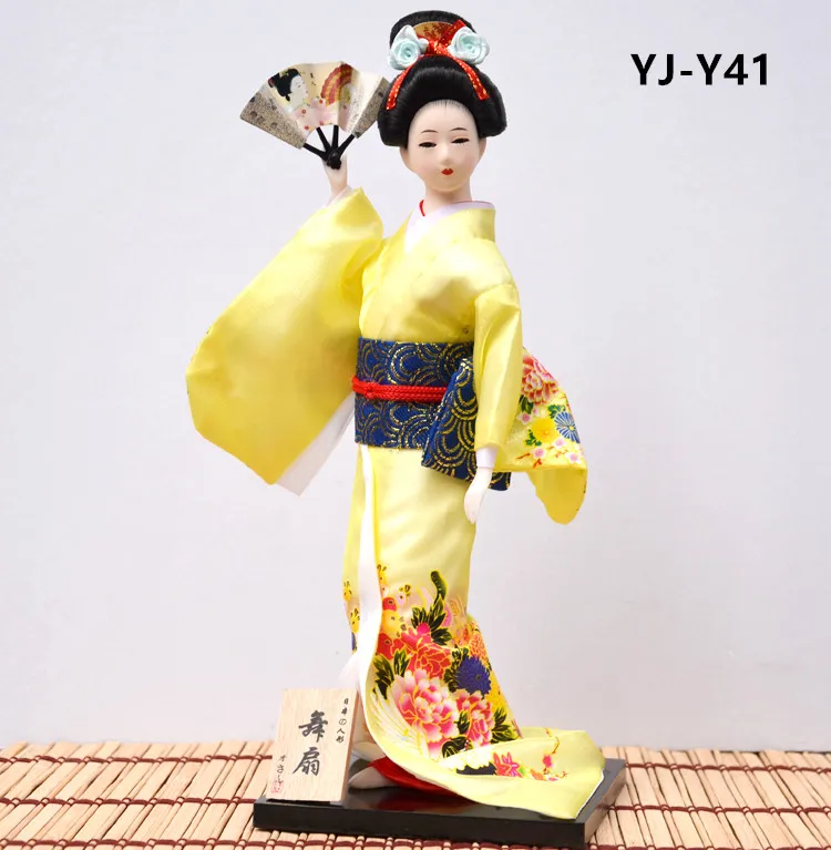  HOMSFOU Japanese Geisha Ornaments Kimono Japanese Doll