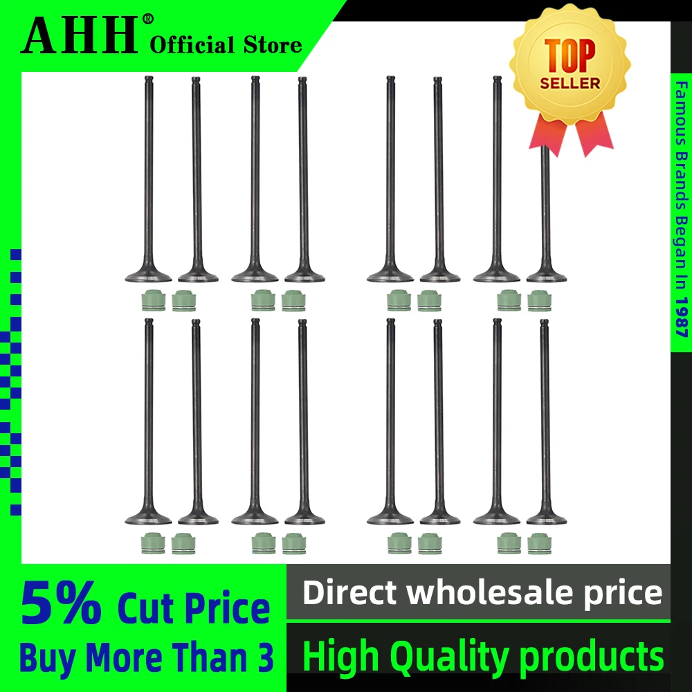 

AHH 8 Pairs Intake Exhaust Valves with Oil Seal For Yamaha FZR250 3LN FZR 250 RR FZR250RR Large drums Motorcycle Accessories