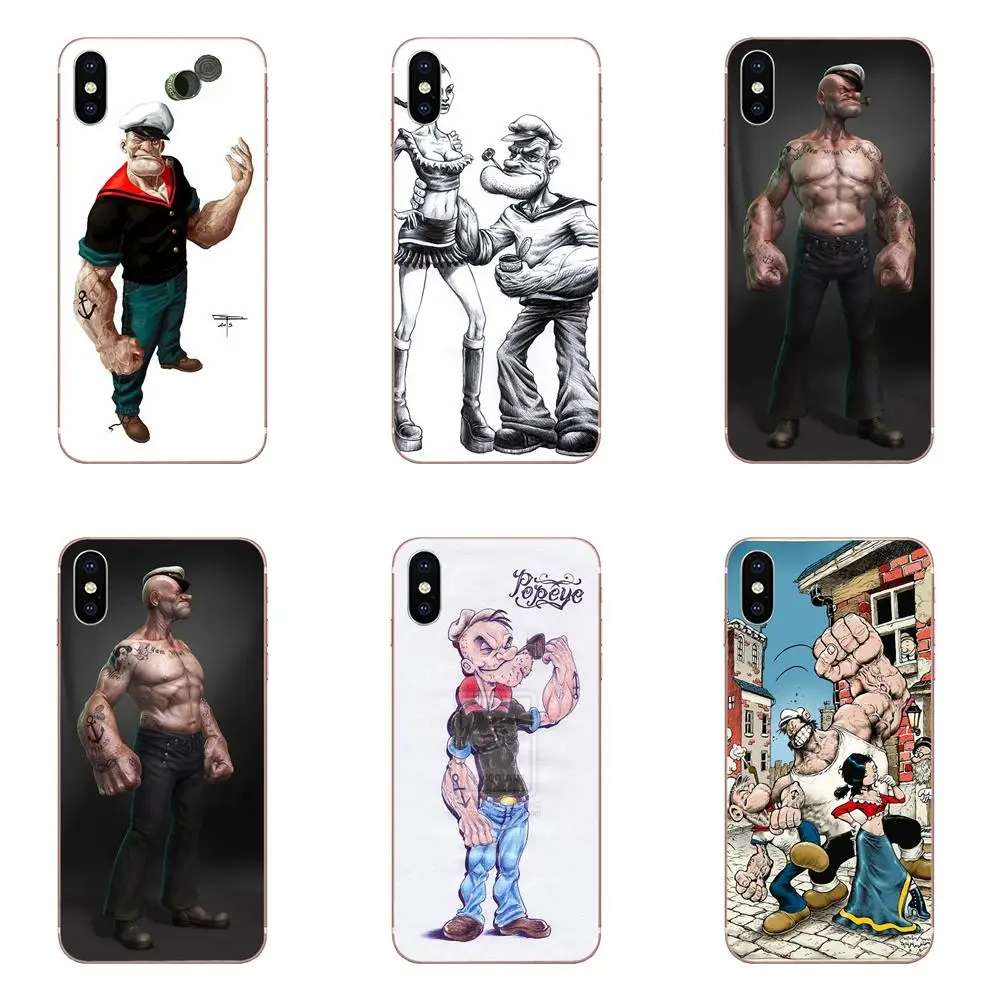 Стильный Дизайн чехол для мобильного телефона Popeye Poker Apple iPhone 11 Pro X XS Max XR 4 4S 5 5C 5S SE