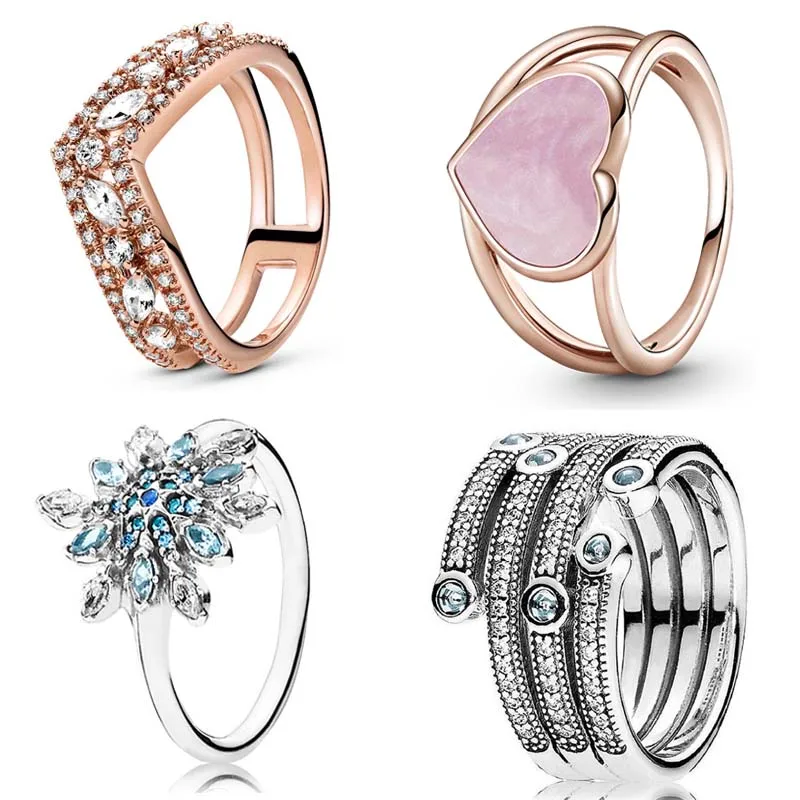 925 Sterling Silver Ring Sparkling 
