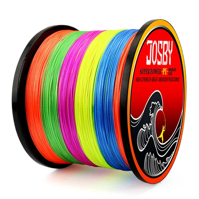 JOSBY 300M 500M 1000M 8 Strands 10-78LB New PE Braided Fishing Wire  Multifilament Super Strong Fishing Line Japan Multicolour
