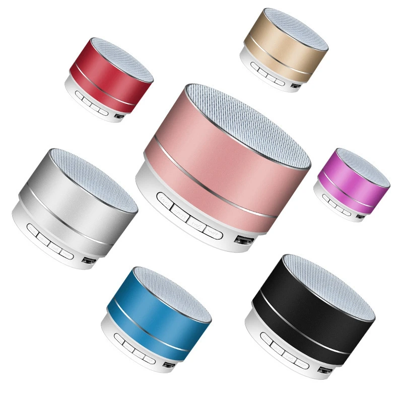 

3W A10 Stereo Wireless Bluetooth Speaker Mini Portable Music Player with Metal Case Built-in MIC Line-in TF Card FM radio