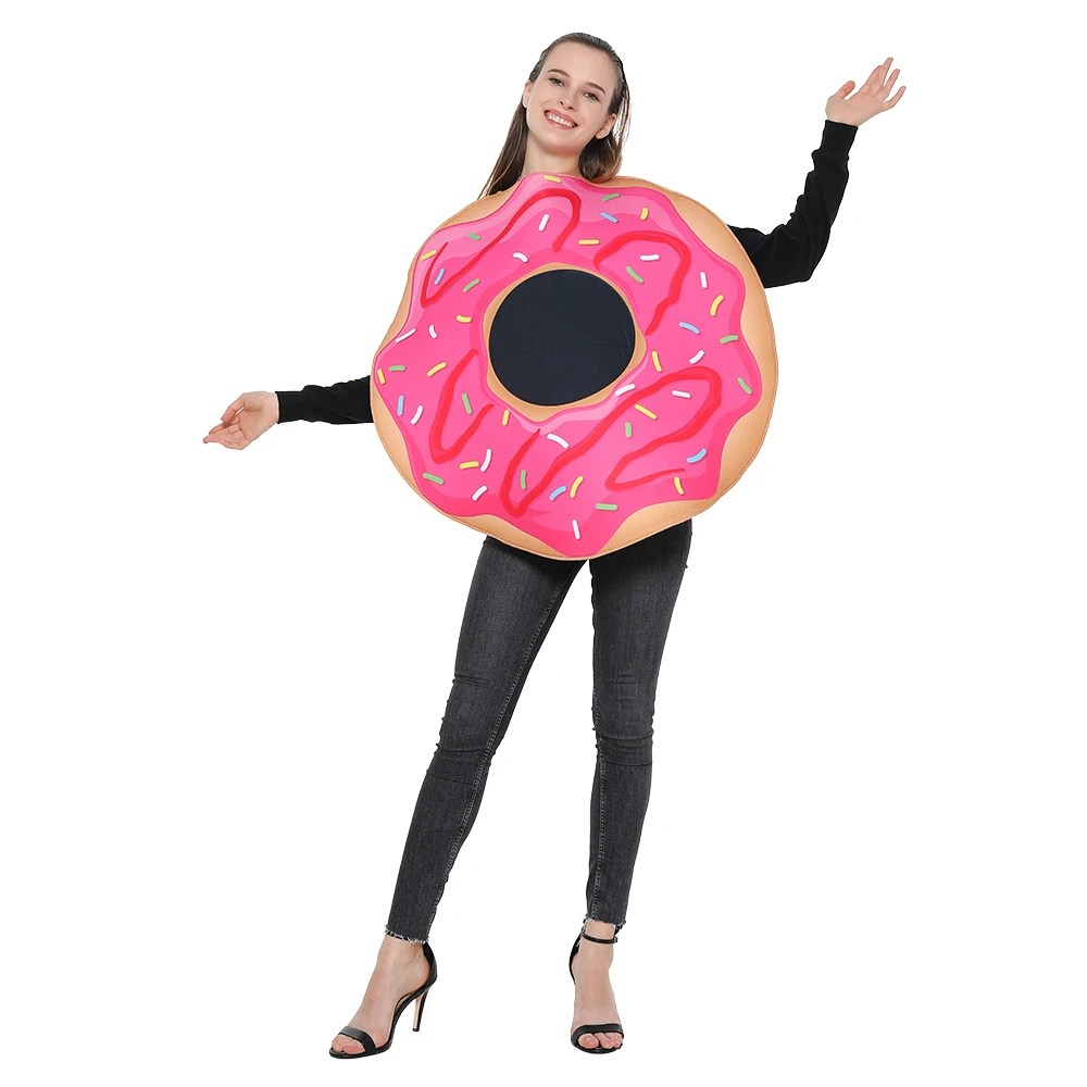 Sweet Donut Cosplay Funny Food Halloween Costume For Adult Women Christmas Doughnut Fancy Dress Kids Family Outfits Eraspooky cosplay costume