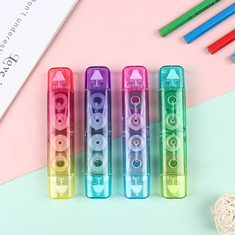 Double head Gradient Color Double-sided tape Corrector Correction Tape`zi