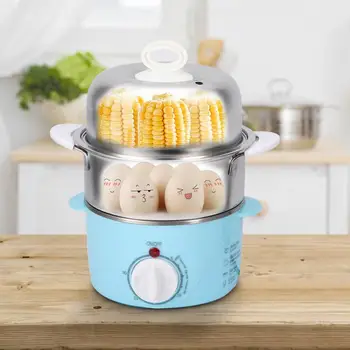 

Multifunctional Double Layers Electric Egg Boiler Cooker Household Smart Egg Steamer Utensil Poacher Kitchen Cooking Tool 120V
