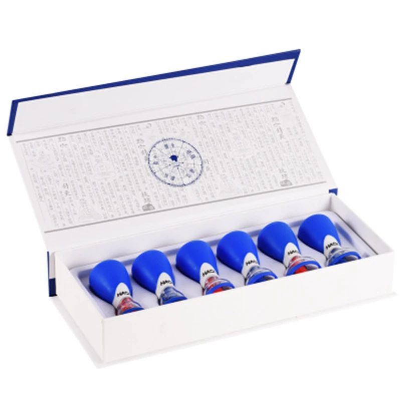 New Products 6 Pcs HACI WU XING Needle Bipolar Strong Magnetic Vacuum Acupuncture Cupping Set Chinese Therapy Pressure Cupping 2