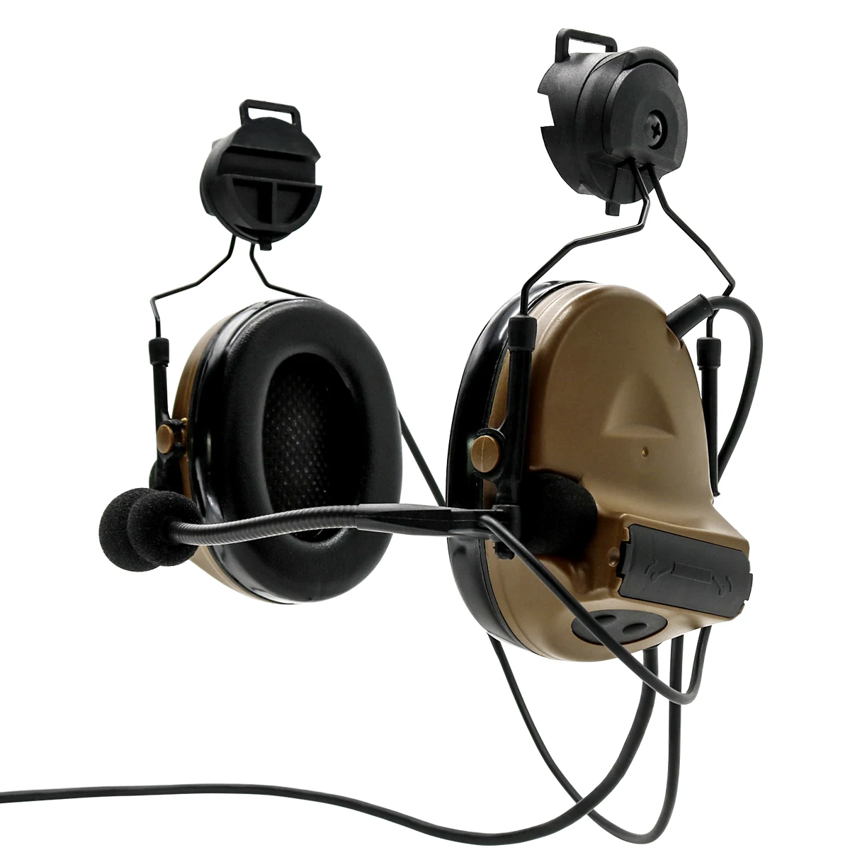 Электронная тактическая гарнитура COMTAC II шлем кронштейн звукоснимателя шумоподавления наушники, защита ушей наушники для охоты DE