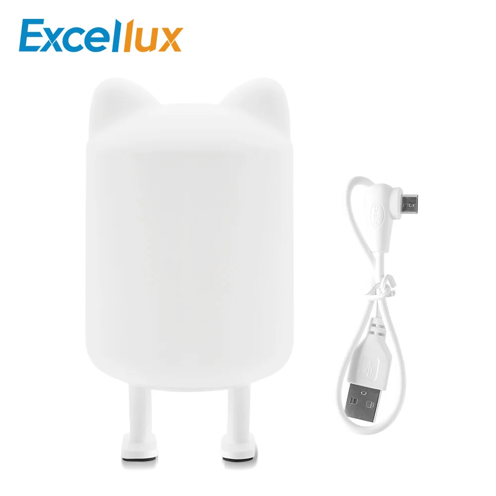 

LED Night Light Cat Animal Model Energy Saving USB Rechargeable Lovely Animal Silicone LED Lamp Night Light Room Decoration Warm