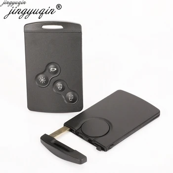 

Jingyuqin 4 Buttons Smart Remote Key Blank With Key With Blade FOB Key Case For Renault Koleos Clio Original Keys shell