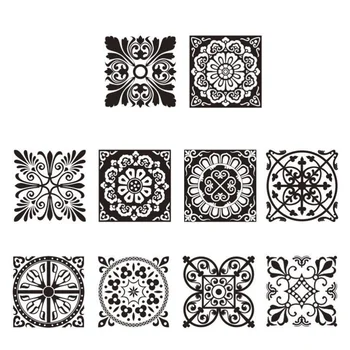 

10Pcs Tile Stickers Waterproof Self Adhesive Wall Decals for Kitchen Bathroom Decoration