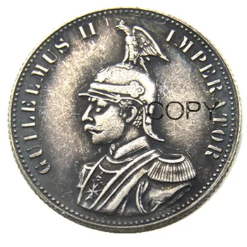 

1891/1897 German East Africa 1/2 Rupie Coin Guilelmus II Imperator Silver Plated Copy coin 5.0