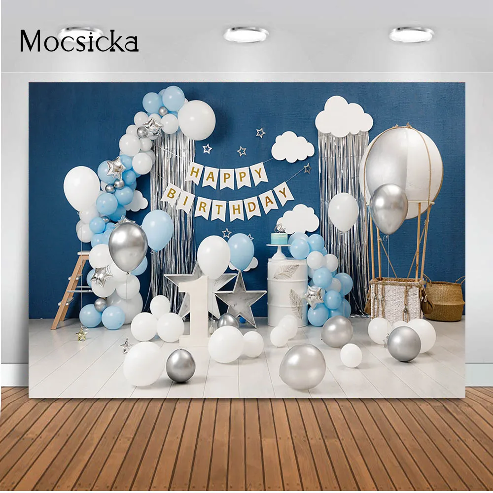 

1st Birthday Cake Smash Photography Backdrop Newborn Kids Portrait Background for Photo Studio Happy Birthday Children Party