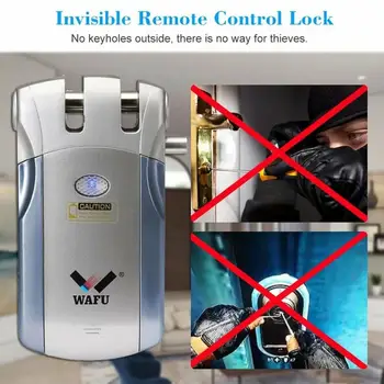 

Wireless Remote Control Electronic Lock Invisible Keyless Entry Door Lock 433mHZ Controllers Phone APP Control