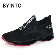 Breathable Mesh Men Sport Blade Sneakers Outdoor Male Trainers Fitness Black Red Walking Athletic Tennis Shoes Zapatillas Hombre